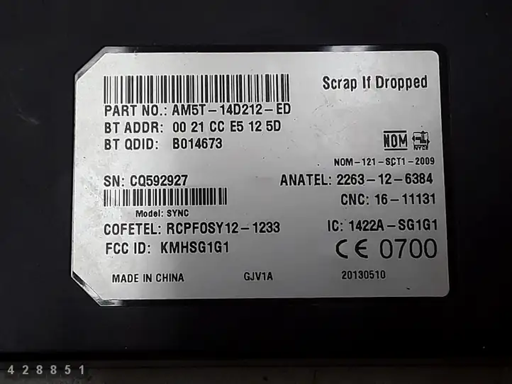 Ford C-MAX II (2010 - 2015) am5t14d212ed Bluetooth модуль — фото 4