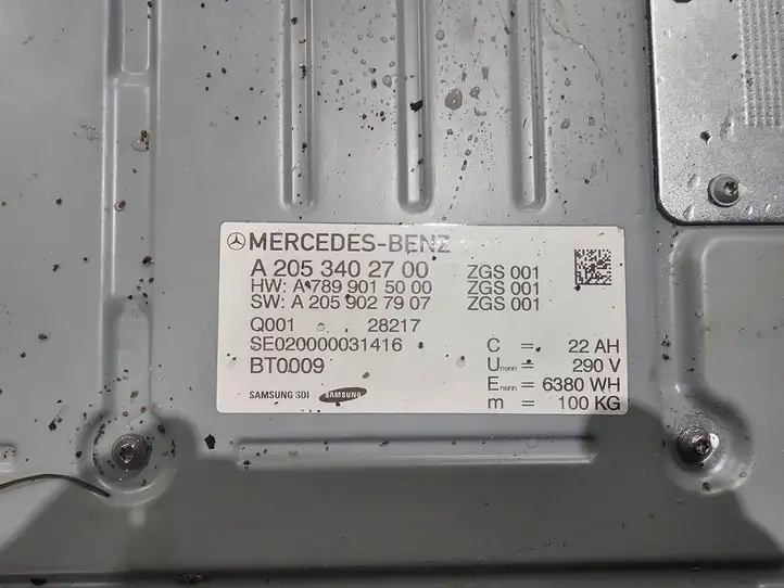 Mercedes-Benz C W205 (2014 - 2021) A2053402700 Аккумулятор гибридного / электрического автомобиля — фото 5