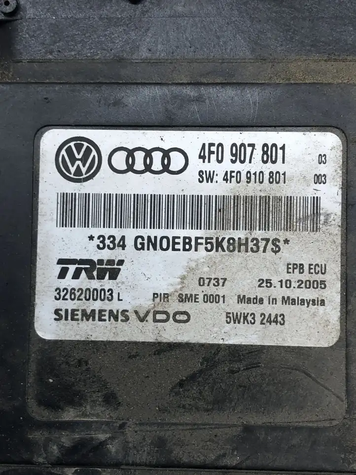 Audi A6 S6 C6 4F (2004 - 2008) 4F0907801 Блок управления стояночным тормозом — фото 3