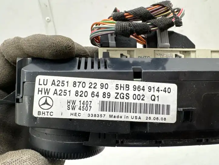 Mercedes-Benz R W251 (2005 - 2013) A2518702290 Модуль управления кондиционером — фото 3