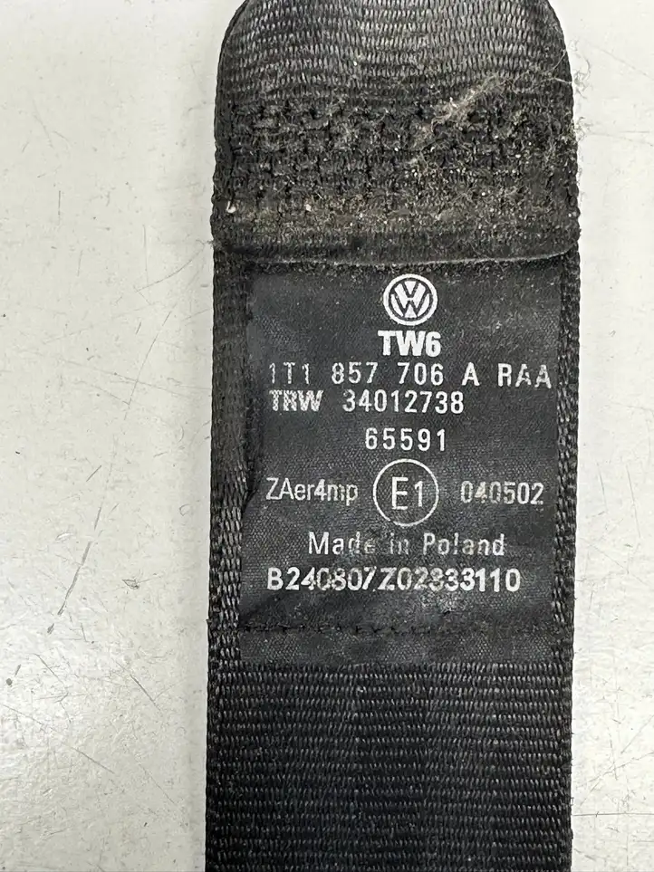 Volkswagen Touran I (2003 - 2010) 1T1857706A Передний ремень безопасности — фото 2