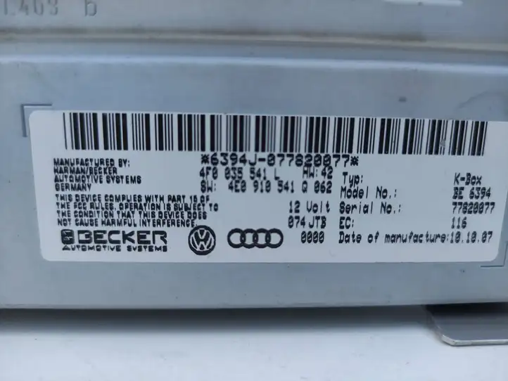 Audi A6 S6 C6 4F (2004 - 2008) 4F0035541L Усилитель звука — фото 4