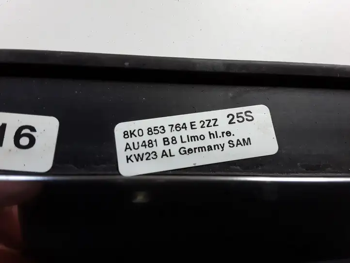Audi A4 S4 B8 8K (2007 - 2011) 8K0853764E Накладка стекла задней двери — фото 2