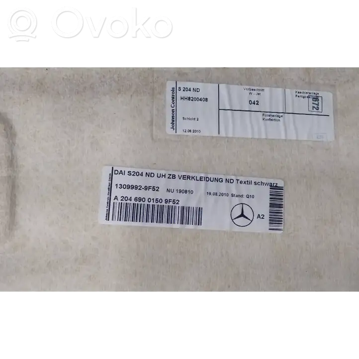 Mercedes-Benz C W204 (2007 - 2014) A20469001509F52 Комплект потолочной обшивки — фото 10