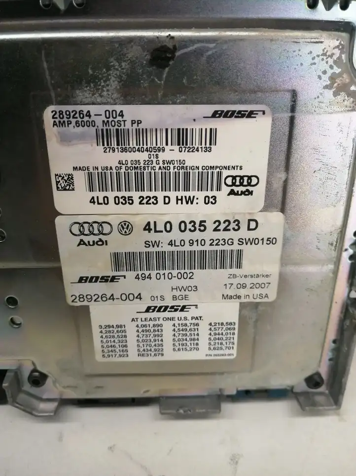 Audi Q7 4L (2005 - 2009) 4L0035223D Усилитель звука — фото 7