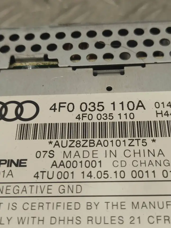 Audi A6 S6 C6 4F (2008 - 2011) 4F0035110A CD/DVD чейнджер — фото 3