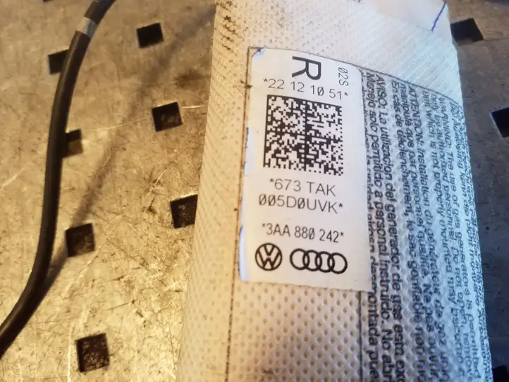 Volkswagen PASSAT B7 (2011 - 2014) 3AA880242 Подушка безопасности сиденья — фото 2