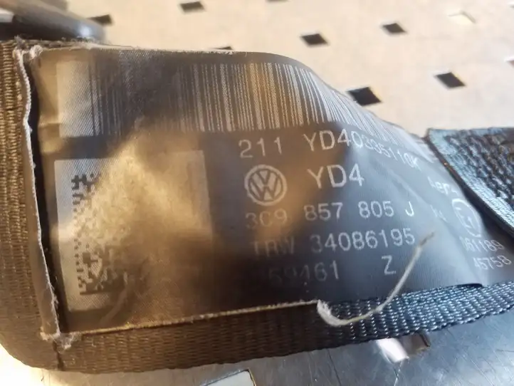 Volkswagen PASSAT B7 (2011 - 2014) 3C9857805J Задний ремень безопасности — фото 2