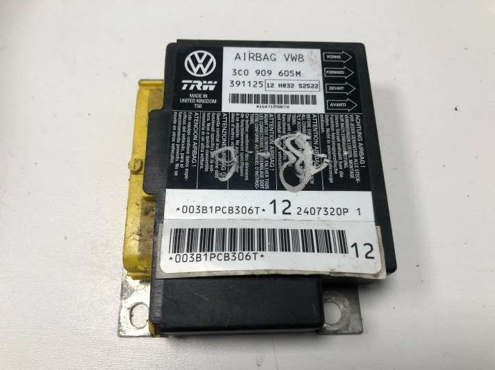 3C0909605M Volkswagen PASSAT B6 Oro pagalvių valdymo blokas