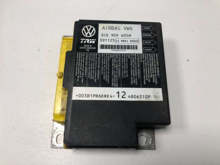 3C0909605M Volkswagen PASSAT B6 Oro pagalvių valdymo blokas