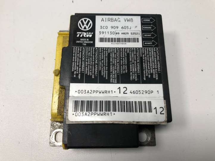 3C0909605J Volkswagen PASSAT B6 Oro pagalvių valdymo blokas