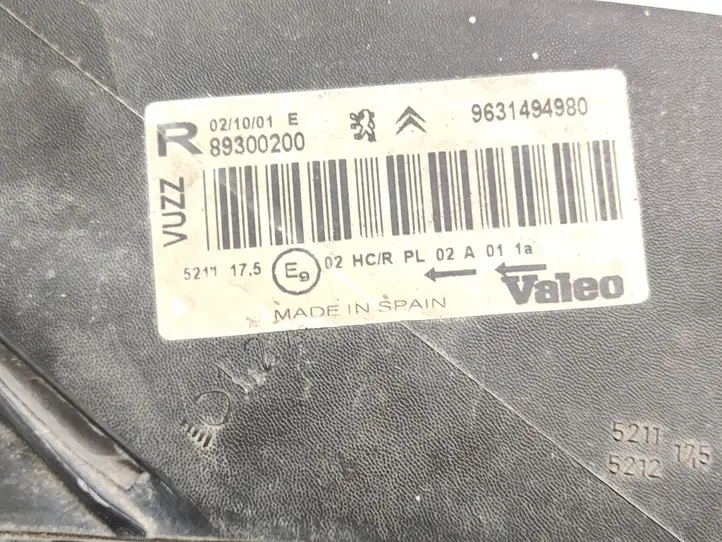 Citroen Xsara Picasso (1999 - 2012) 9631494980 Передняя фара — фото 2