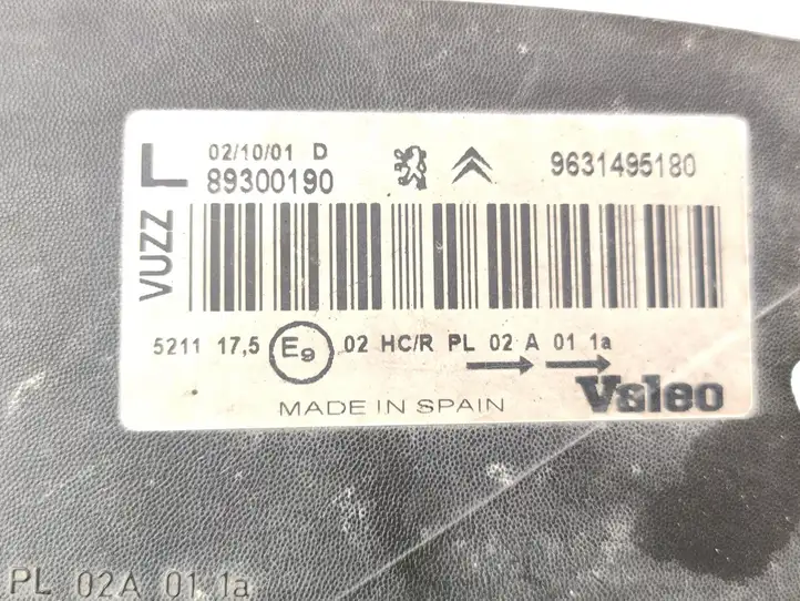 Citroen Xsara Picasso (1999 - 2012) 9631495180 Передняя фара — фото 10