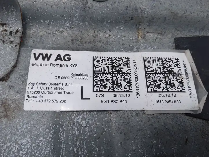 Volkswagen Golf VII (2013 - 2019) 5G1880841 Коленная подушка безопасности — фото 3