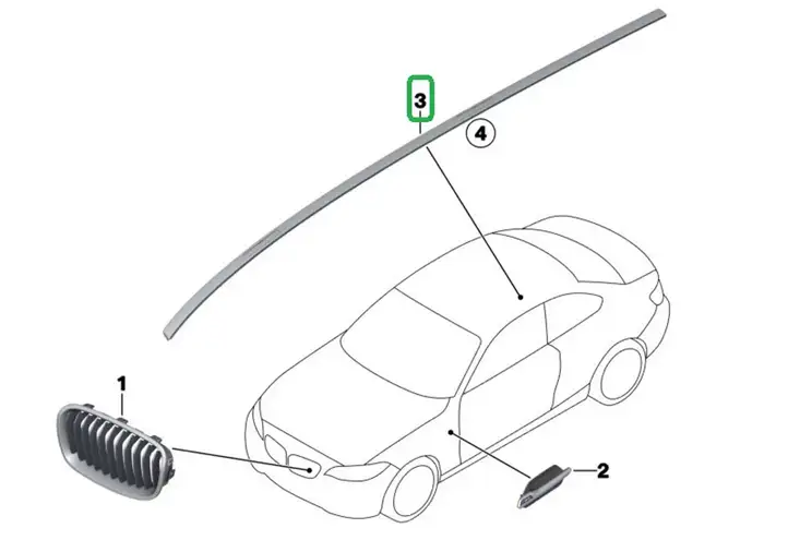 BMW 2 F22 F23 (2013 - 2017) 7307735 Скоба замка крышки багажника — фото 5