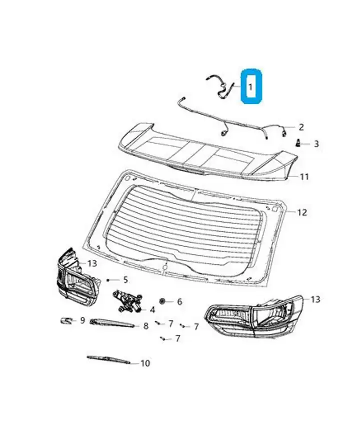Jeep Grand Cherokee (2010 - 2021) 68265023AA Шланг (шланги) оконной жидкости заднего стекла — фото 3