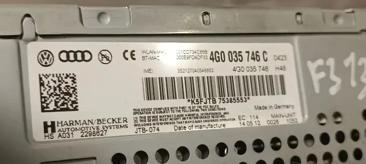 Audi A6 C7 (2011 - 2014) 4G0035746C Магнитола / мультимедийная система — фото 8