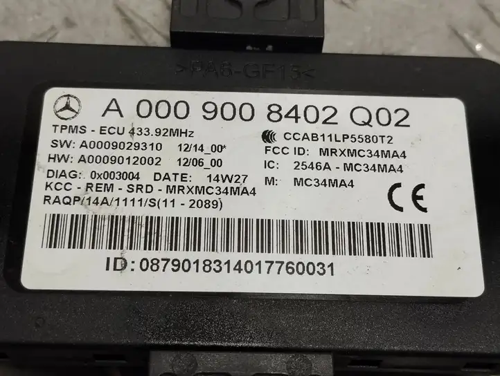 Mercedes-Benz CLS C218,X218 (2011 - 2017) A0009008402 Блок управления TPMS — фото 5