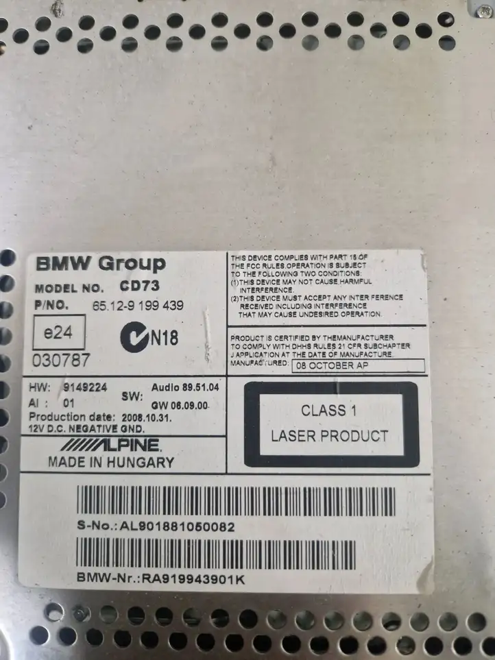 BMW 1 E81 E87 (2004 - 2011) 9199439 Магнитола / мультимедийная система — фото 3