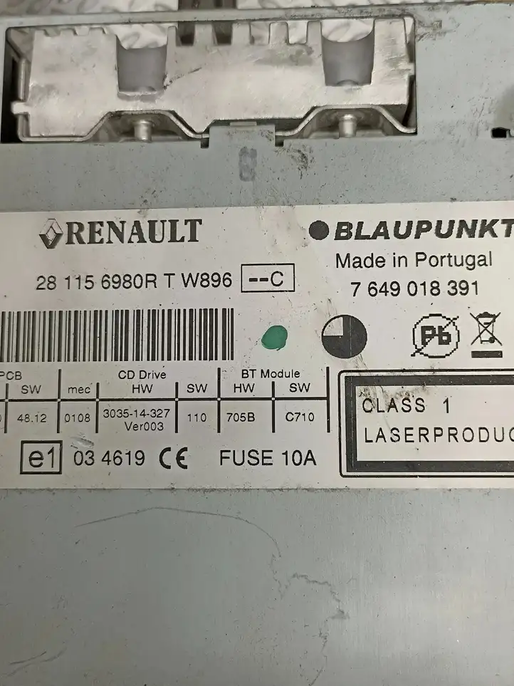 Renault Laguna III (2007 - 2015) 281156980R Магнитола / мультимедийная система — фото 5