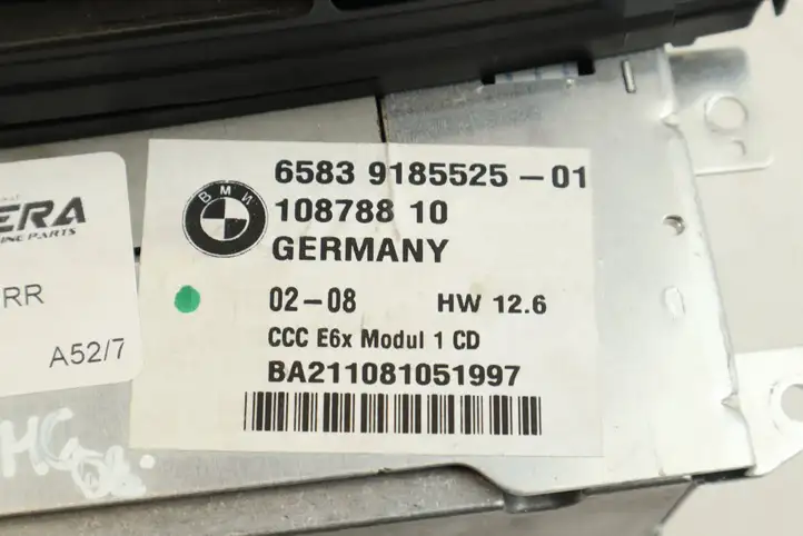 BMW 6 E63 E64 (2002 - 2010) 9185525 Магнитола / мультимедийная система — фото 7