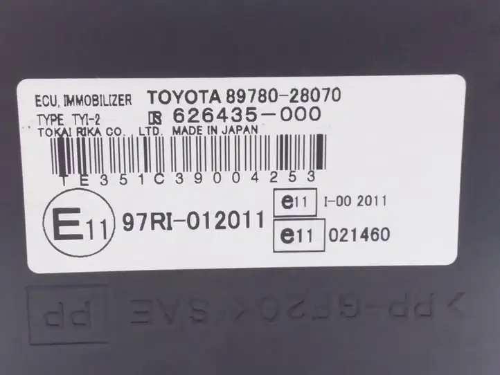 Toyota Previa (XR30, XR40) II (2000 - 2006) 8978028070 Блок иммобилайзера — фото 3
