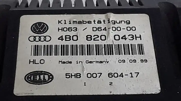 Audi A6 S6 C5 4B (1997 - 2001) 4B0820043H Отделка блока климат-контроля — фото 3