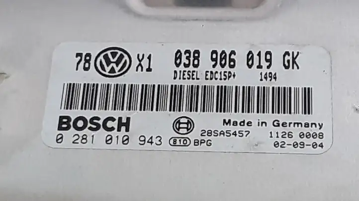 Volkswagen PASSAT B5.5 (2001 - 2005) 038906019GK Блок управления двигателем (ЭБУ) — фото 2