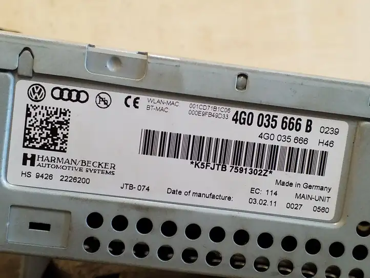 Audi A6 C7 (2011 - 2014) 4G0035666B CD/DVD чейнджер — фото 4