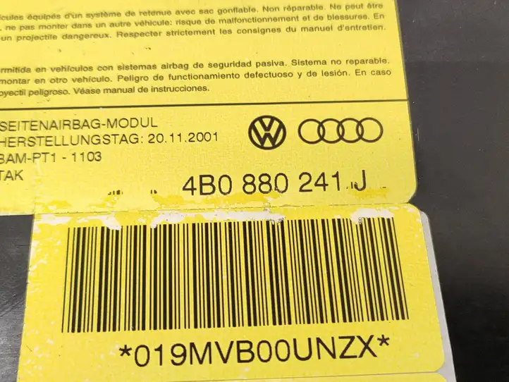 Audi A6 S6 C5 4B (2001 - 2004) 4B0880241J Подушка безопасности сиденья — фото 2