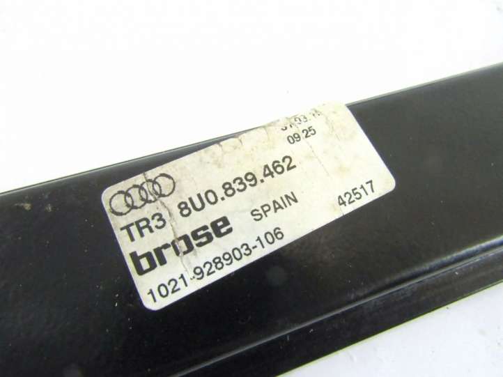 8U0839462 Audi Q3 8U Galinio el. lango pakėlimo mechanizmas be varikliuko