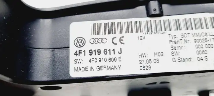 Audi A6 S6 C6 4F (2008 - 2011) 4F1919611J Контроллер мультимедийной системы — фото 7