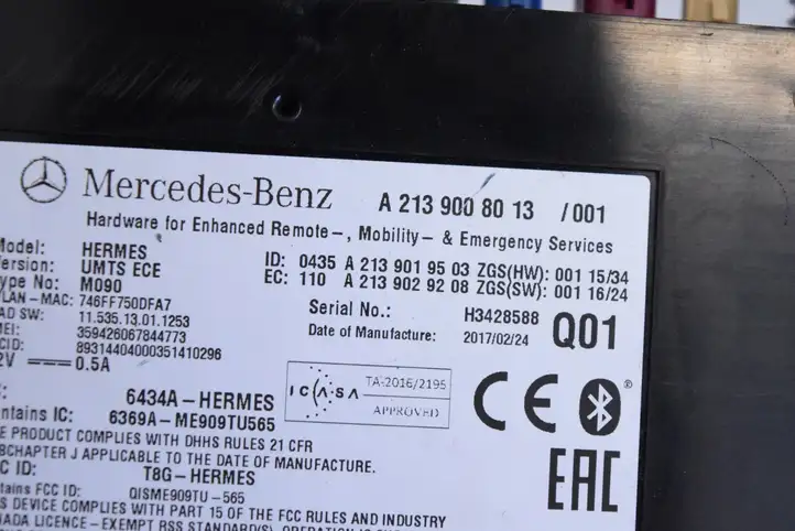 Mercedes-Benz C W205 (2014 - 2021) A2139008013 Bluetooth модуль — фото 5