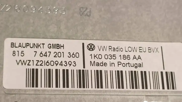 Volkswagen Golf VI (2009 - 2013) 1K0035186AA Магнитола / мультимедийная система — фото 6