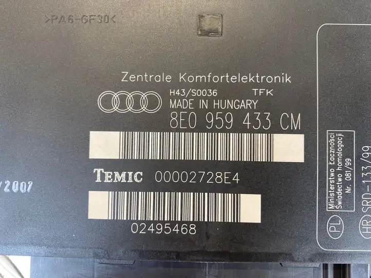 Audi A4 S4 B7 8E 8H (2004 - 2009) 8E0959433CM Модуль комфорта — фото 4