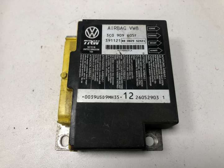 3C0909605F Volkswagen PASSAT B6 Oro pagalvių valdymo blokas