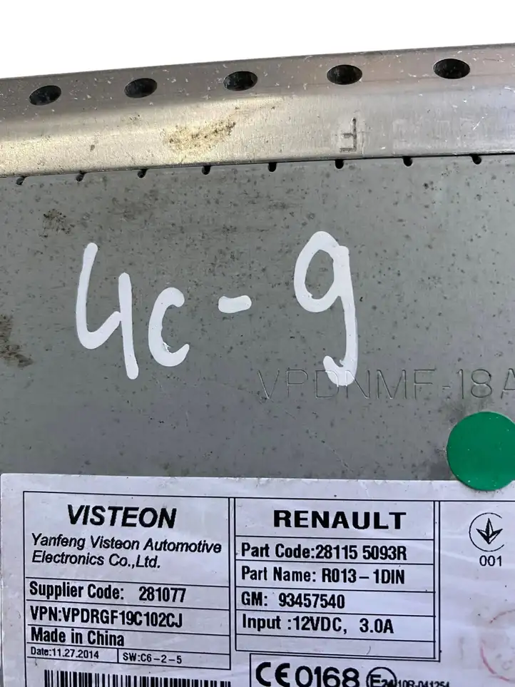 Opel Vivaro (2014 - 2018) 281155093R Магнитола / мультимедийная система — фото 5