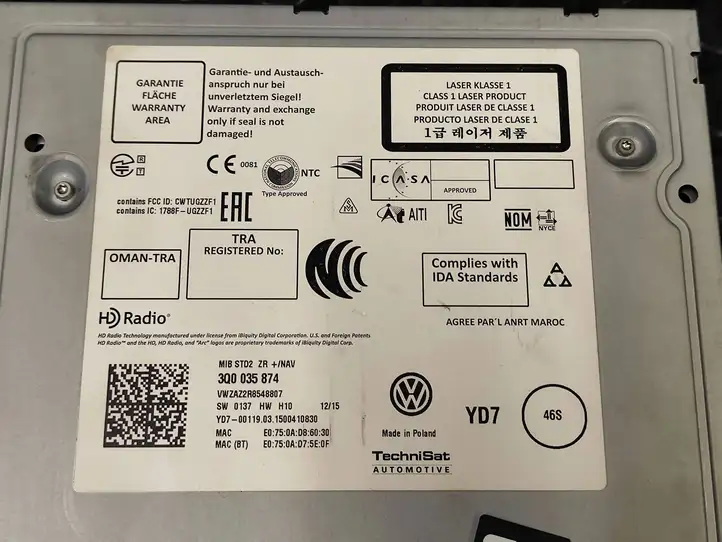 Volkswagen PASSAT B8 (2015 - ) 3Q0035874 Магнитола / мультимедийная система — фото 7