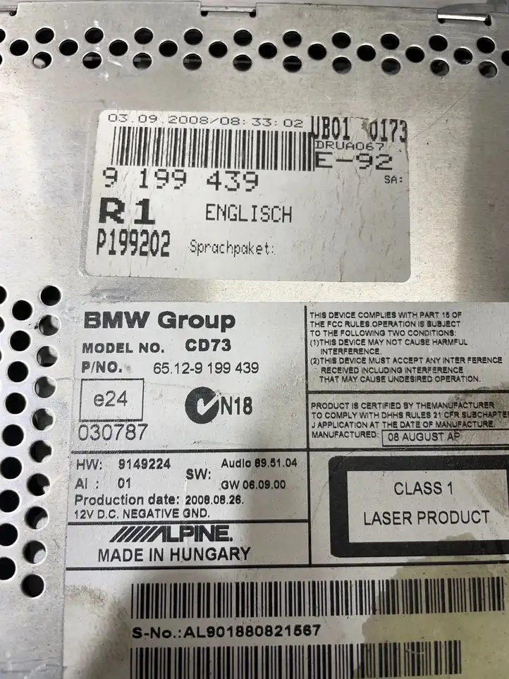 BMW 3 E90 E91 (2005 - 2012) 9199439 Магнитола / мультимедийная система — фото 4