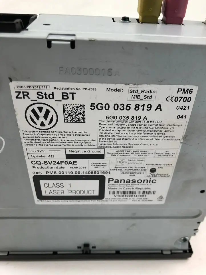 Volkswagen Golf VII (2013 - 2019) 5G0035819A Магнитола / мультимедийная система — фото 4