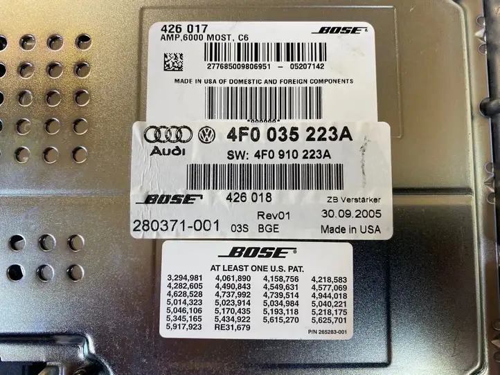 Audi A6 S6 C6 4F (2004 - 2008) 4F0035223A Усилитель звука — фото 7