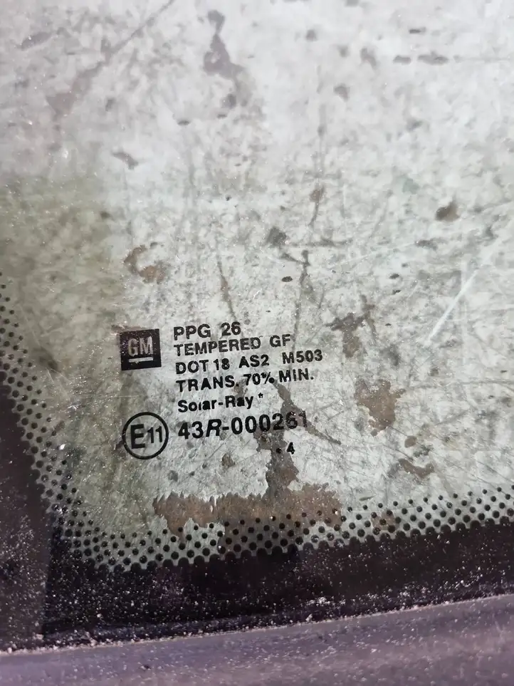Opel Meriva A (2002 - 2006) 43R000261 Заднее боковое стекло — фото 2