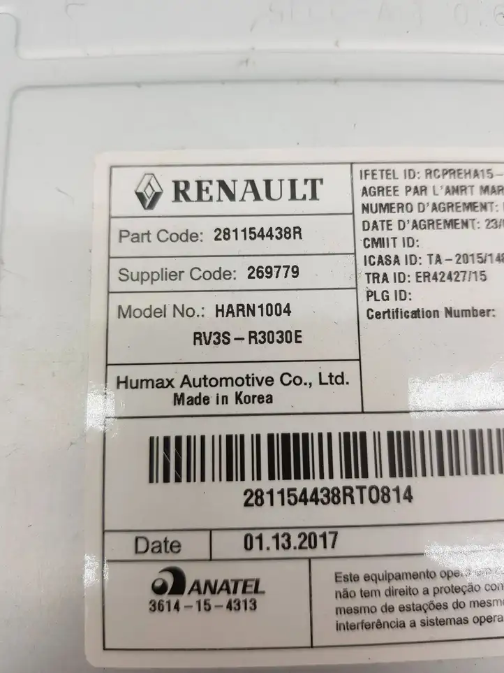 Renault Zoe (2012 - ) 281154438R Магнитола / мультимедийная система — фото 3