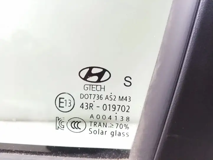 Hyundai Santa Fe (2018 - 2020) 82570S1000 Треугольное стекло кузова — фото 2