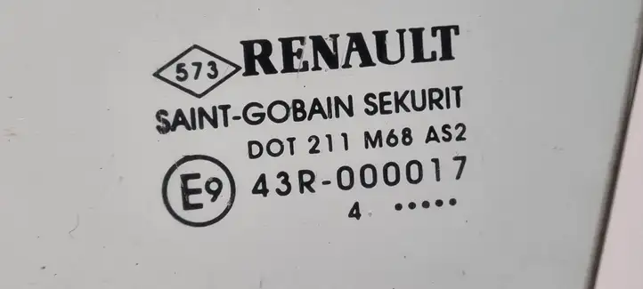 Renault Megane II (2002 - 2005) 43R000017 Стекло передней двери — фото 3