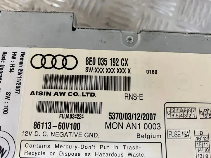 Audi A4 S4 B6 8E 8H (2000 - 2006) 8E0035192CX Магнитола / мультимедийная система — фото 8
