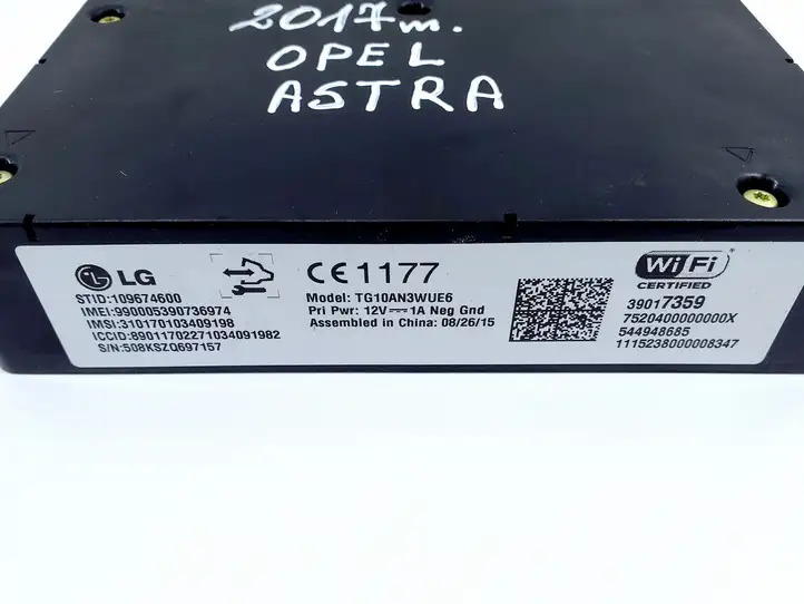 Opel Astra J (2012 - 2015) 39017359 Bluetooth модуль — фото 2