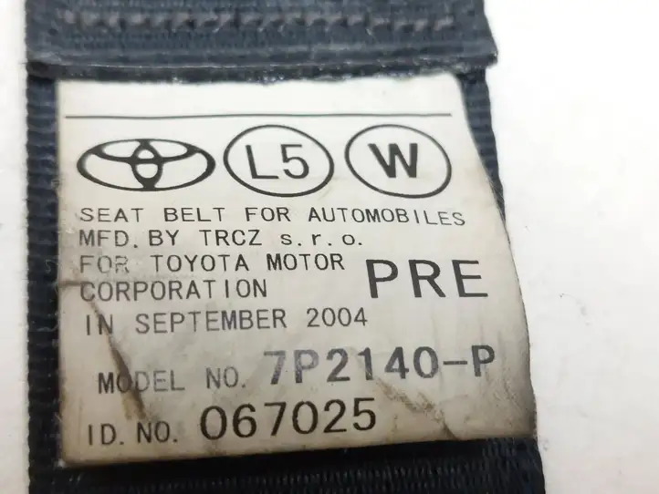 Toyota Corolla Verso E121 (2004 - 2007) 7P2140P Передний ремень безопасности — фото 7