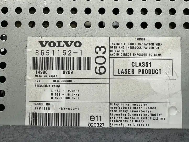 Volvo S60 (2000 - 2004) 86511521 Магнитола / мультимедийная система — фото 4