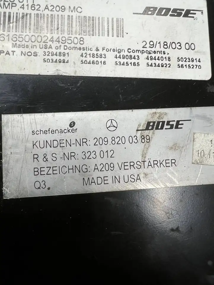 Mercedes-Benz C W203 (2000 - 2007) A2098200389 Усилитель звука — фото 3